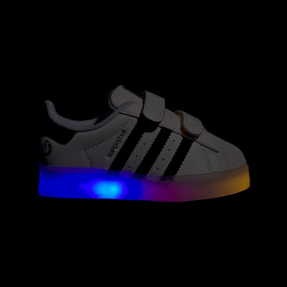 ADIDAS SUPERSTAR LED LIGHTS CF I 嬰幼休閒鞋閃燈鞋發光魔鬼氈
