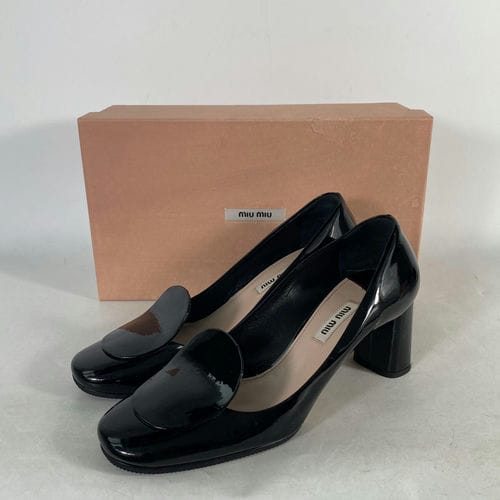 【台北車站館前店】MIU MIU/淺口皮鞋/38/_9
