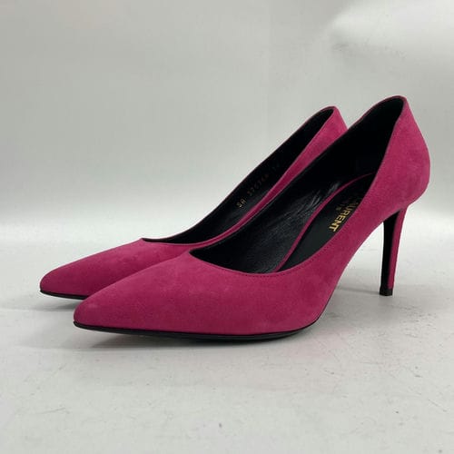 【汐止遠雄店】SAINT LAURENT/淺口皮鞋/36/桃紅幾皮_1