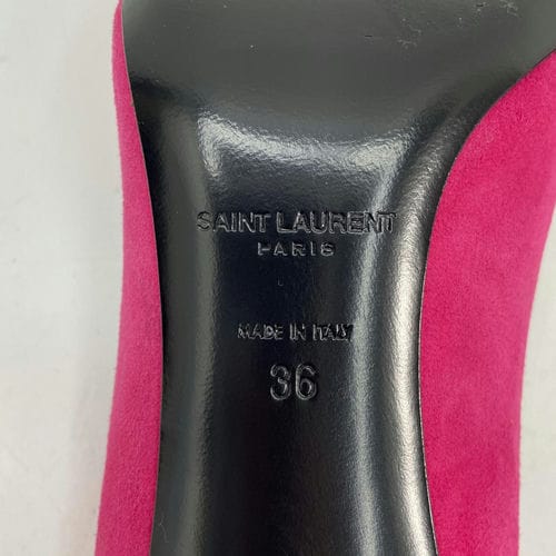 【汐止遠雄店】SAINT LAURENT/淺口皮鞋/36/桃紅幾皮_4