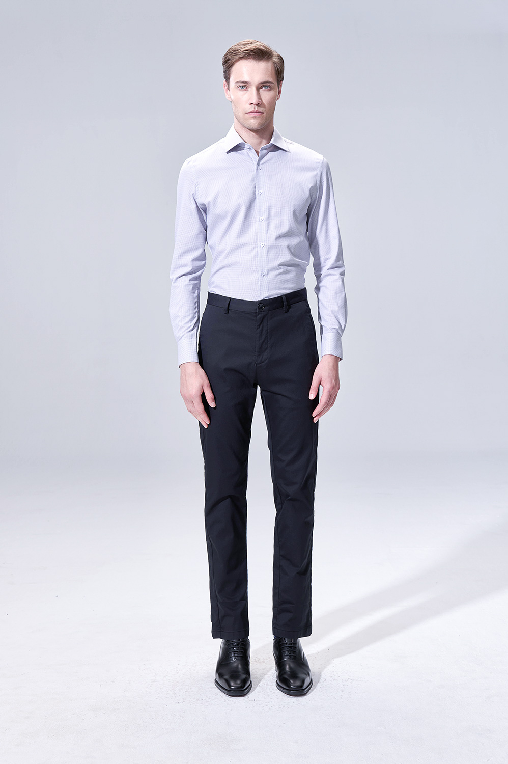 SST&C Light Brown Dots Slim Fit Shirt | 00062504010_0
