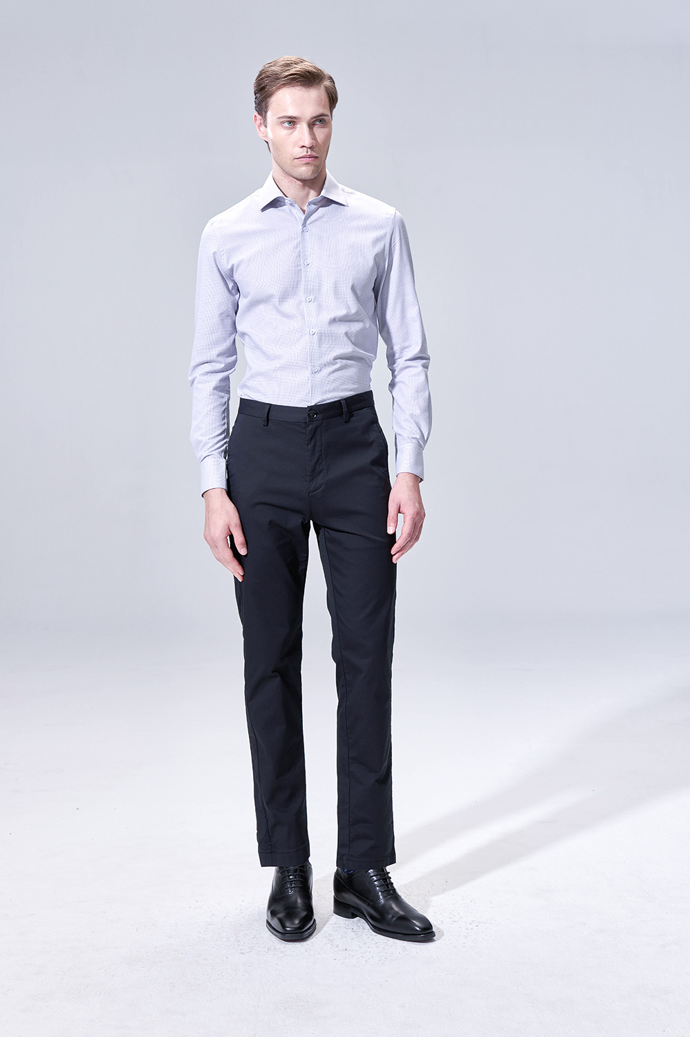 SST&C Light Brown Dots Slim Fit Shirt | 00062504010_1