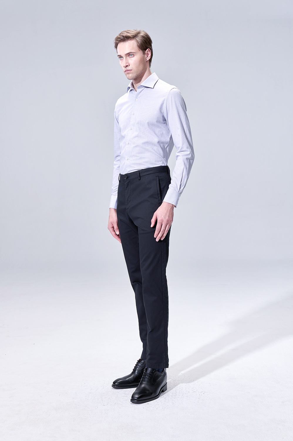 SST&C Light Brown Dots Slim Fit Shirt | 00062504010_2