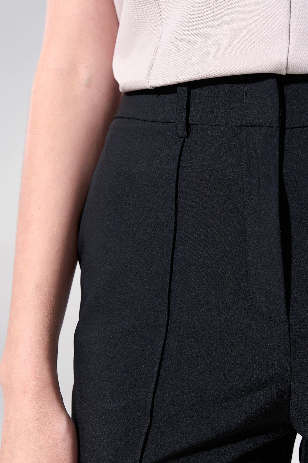 SST&C Black High Stretch Slim Fit Trousers | 01162504007_3