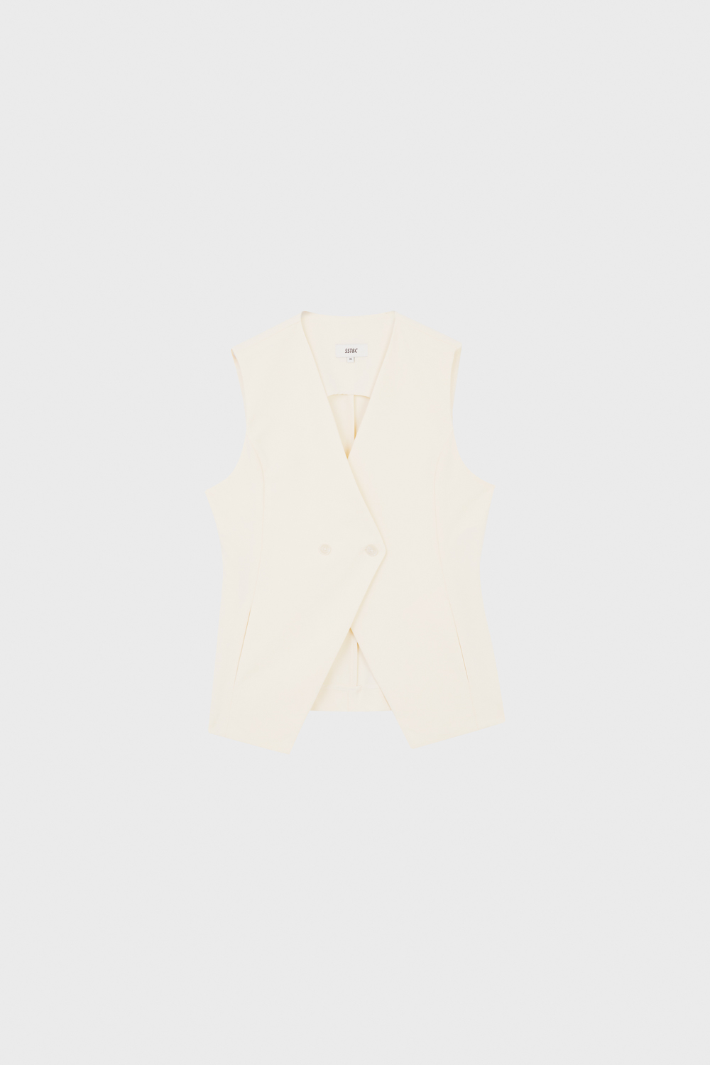 SST&C Ivory Slim-Fit Casual Vest | 01172504001_5
