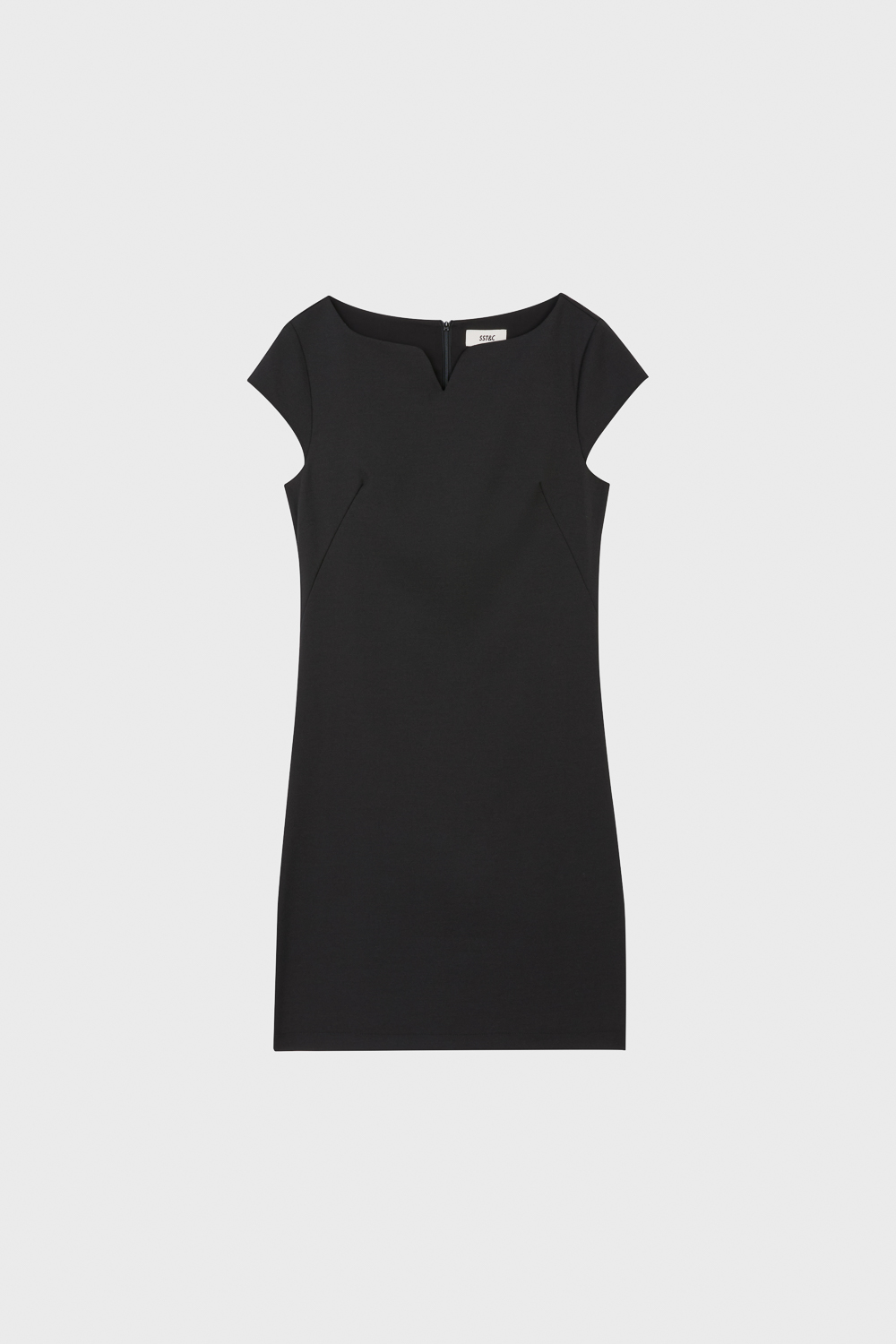 SST&C Black Green Seagull Collar Classic Slim-Fit Dress | 01222504001_3