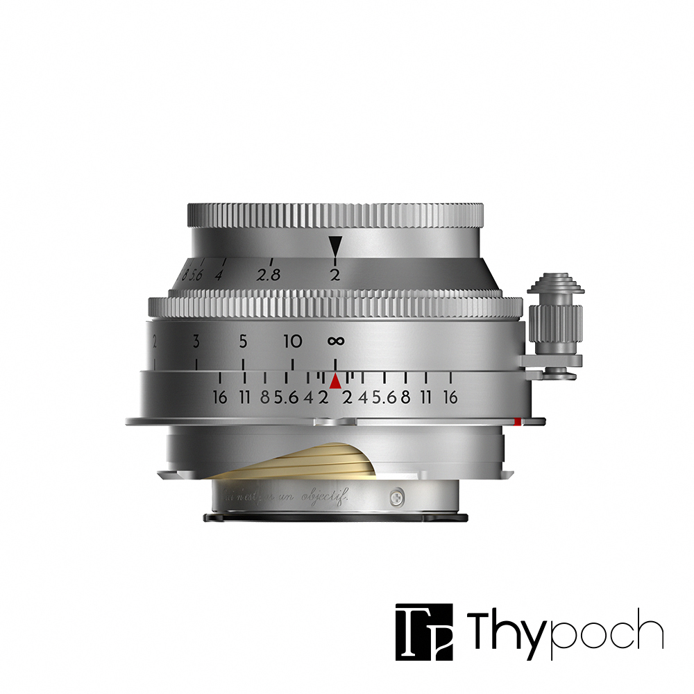 Thypoch】Eureka 50mm f2 全片幅攝影鏡頭Leica M接環鋁合金版/黃
