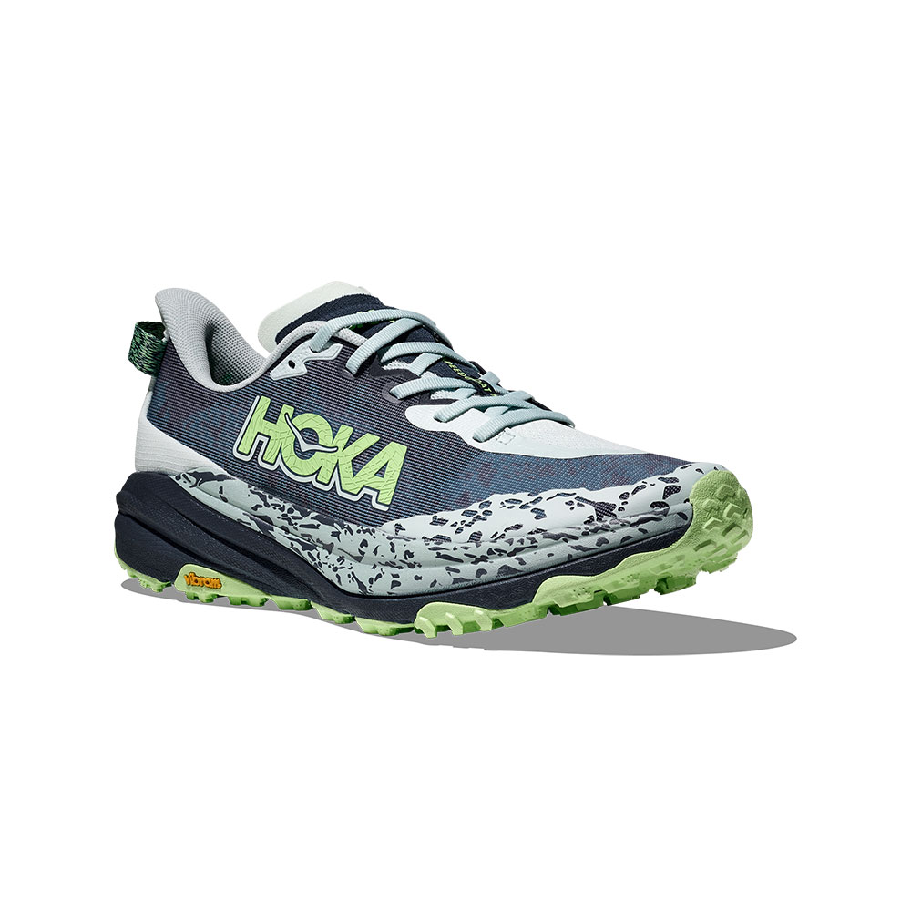 HOKA 男Speedgoat 6 寬楦越野鞋淡藍/橘藍