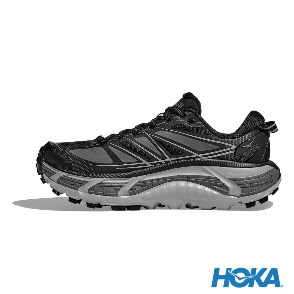 HOKA Mafate Speed 2 越野鞋 黑/城堡岩灰_2