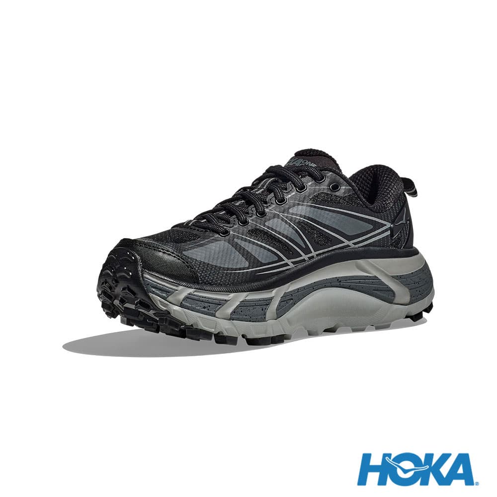 HOKA Mafate Speed 2 越野鞋 黑/城堡岩灰_3