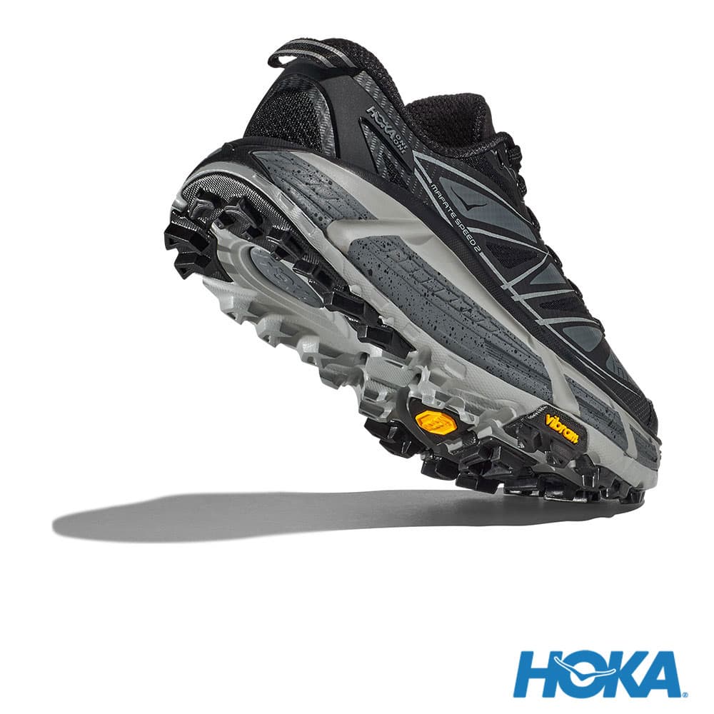 HOKA Mafate Speed 2 越野鞋 黑/城堡岩灰_4