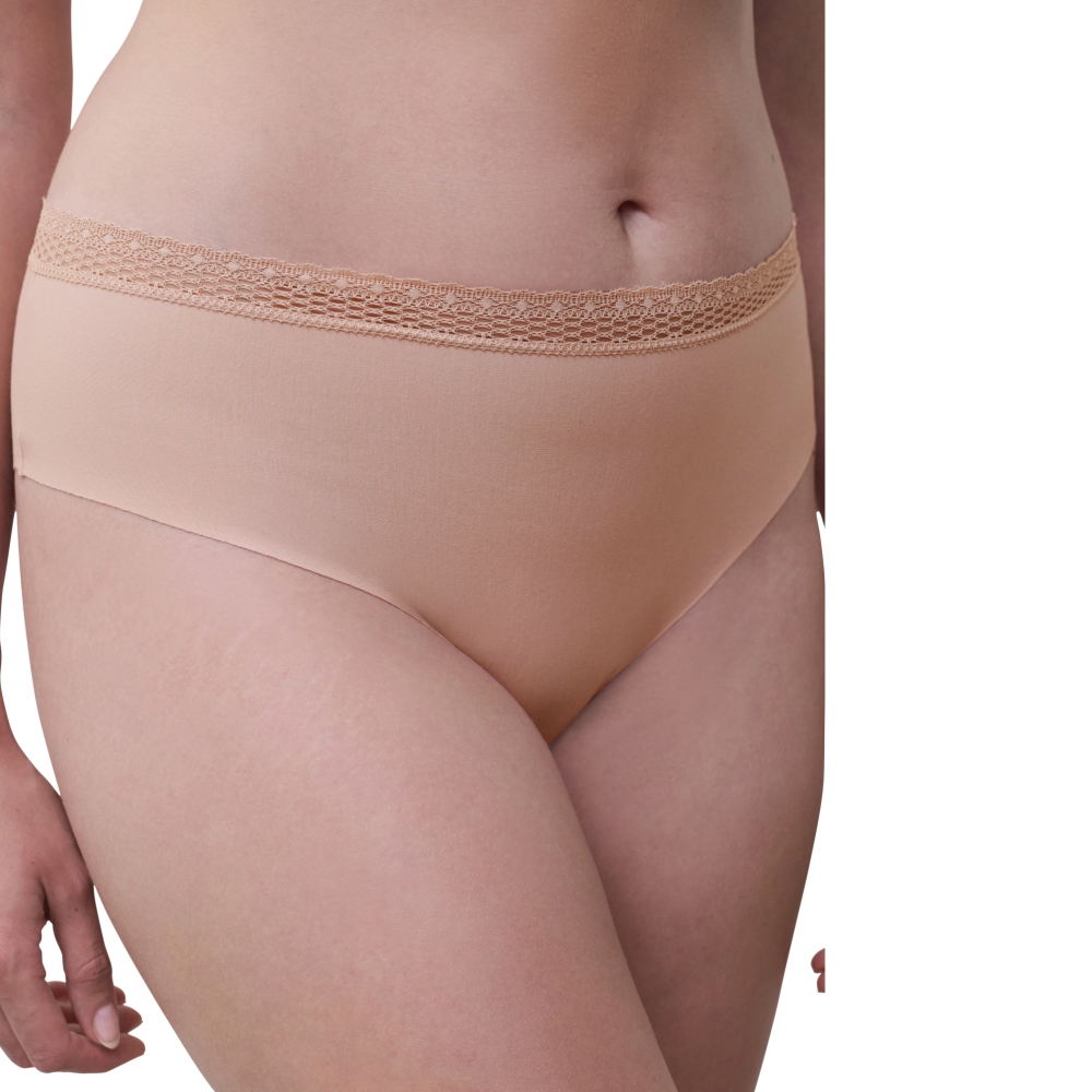 限量加購【Chantelle Lab】三角內褲3件組>S-L>2膚1黑(17OA3_00Q/011)【Cozy Chic】_1