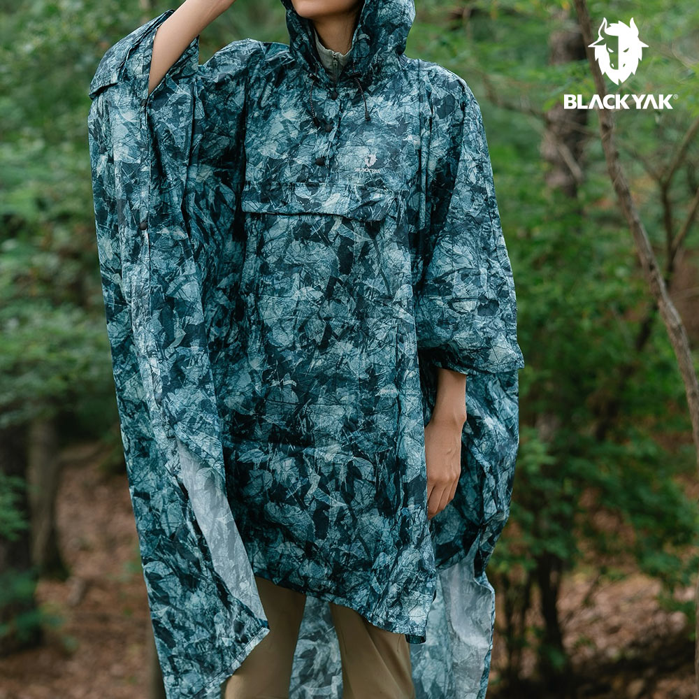 BLACKYAK】TACTICAL迷彩斗篷雨衣(迷彩)-登山雨衣反光透氣迷彩雨衣附