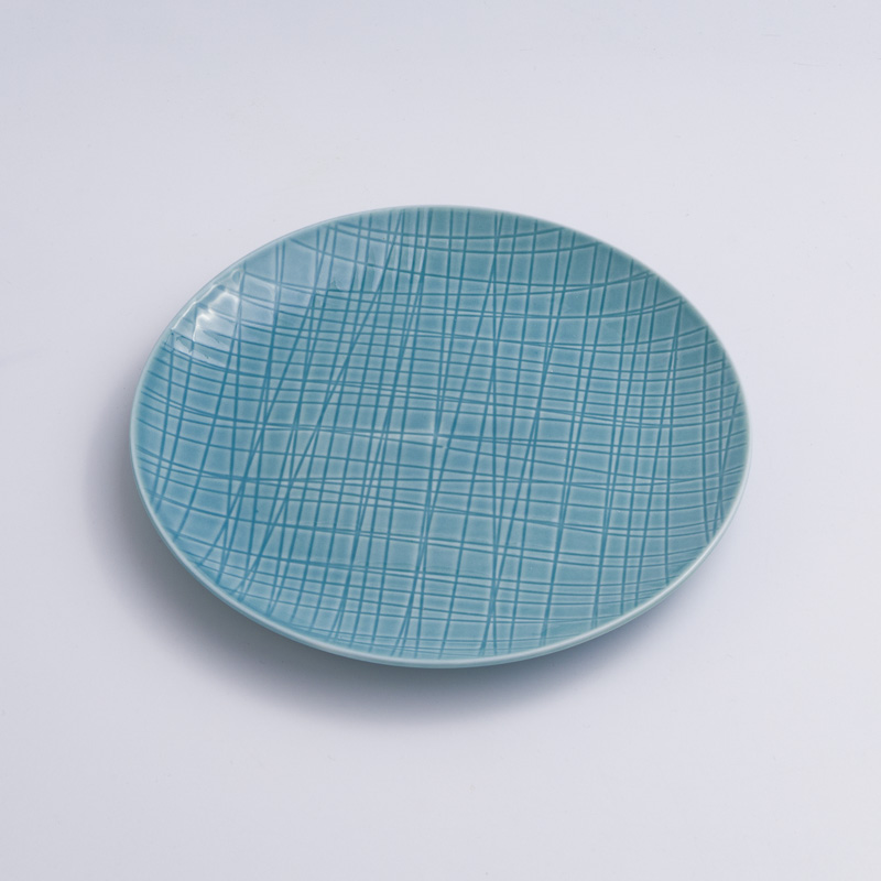 WAGA 湖水綠格 20cm 陶瓷圓盤｜單品_0