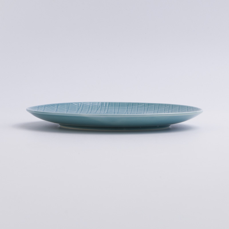 WAGA 湖水綠格 20cm 陶瓷圓盤｜單品_1