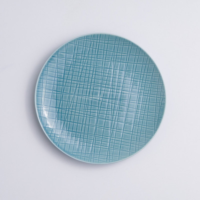 WAGA 湖水綠格 20cm 陶瓷圓盤｜單品_3