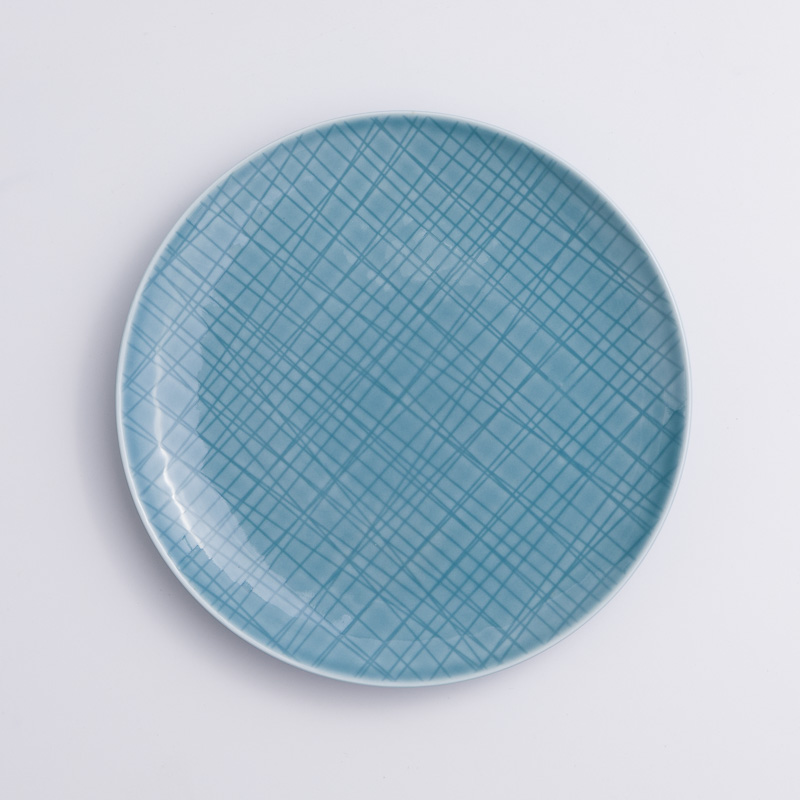 WAGA 湖水綠格 25cm 陶瓷圓盤｜單品_1
