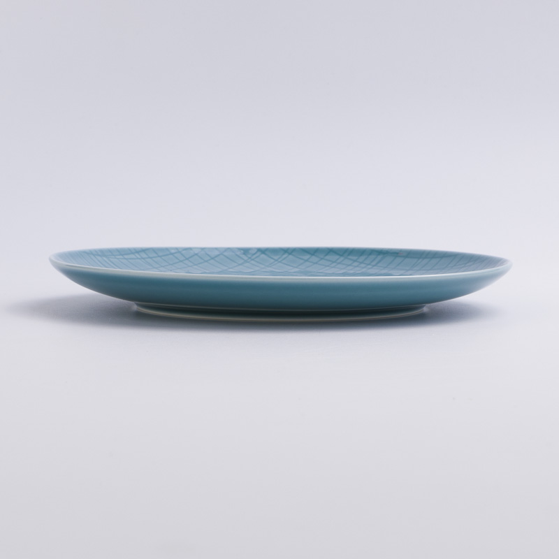 WAGA 湖水綠格 25cm 陶瓷圓盤｜單品_2