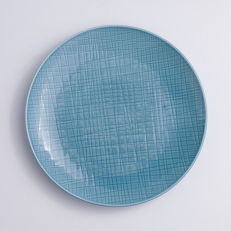 WAGA 湖水綠格 30cm 陶瓷圓盤｜單品_1