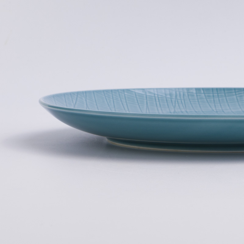 WAGA 湖水綠格 30cm 陶瓷圓盤｜單品_2