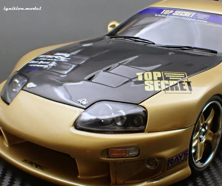 ignition model 1/18 豐田TOP SECRET GT300 TOYOTA Supra (A80) Gold