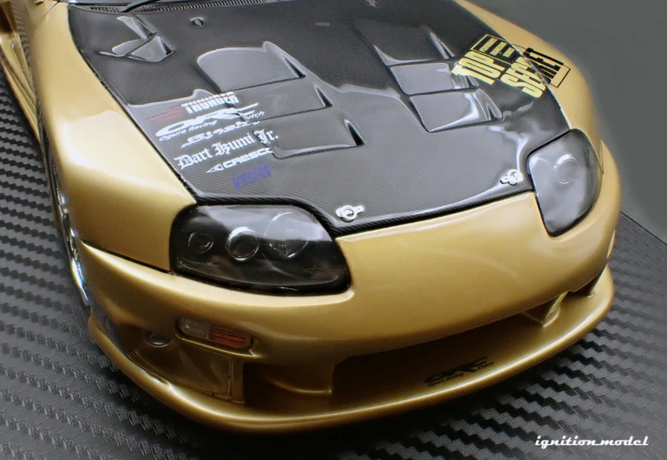 ignition model 1/18 豐田TOP SECRET GT300 TOYOTA Supra (A80) Gold