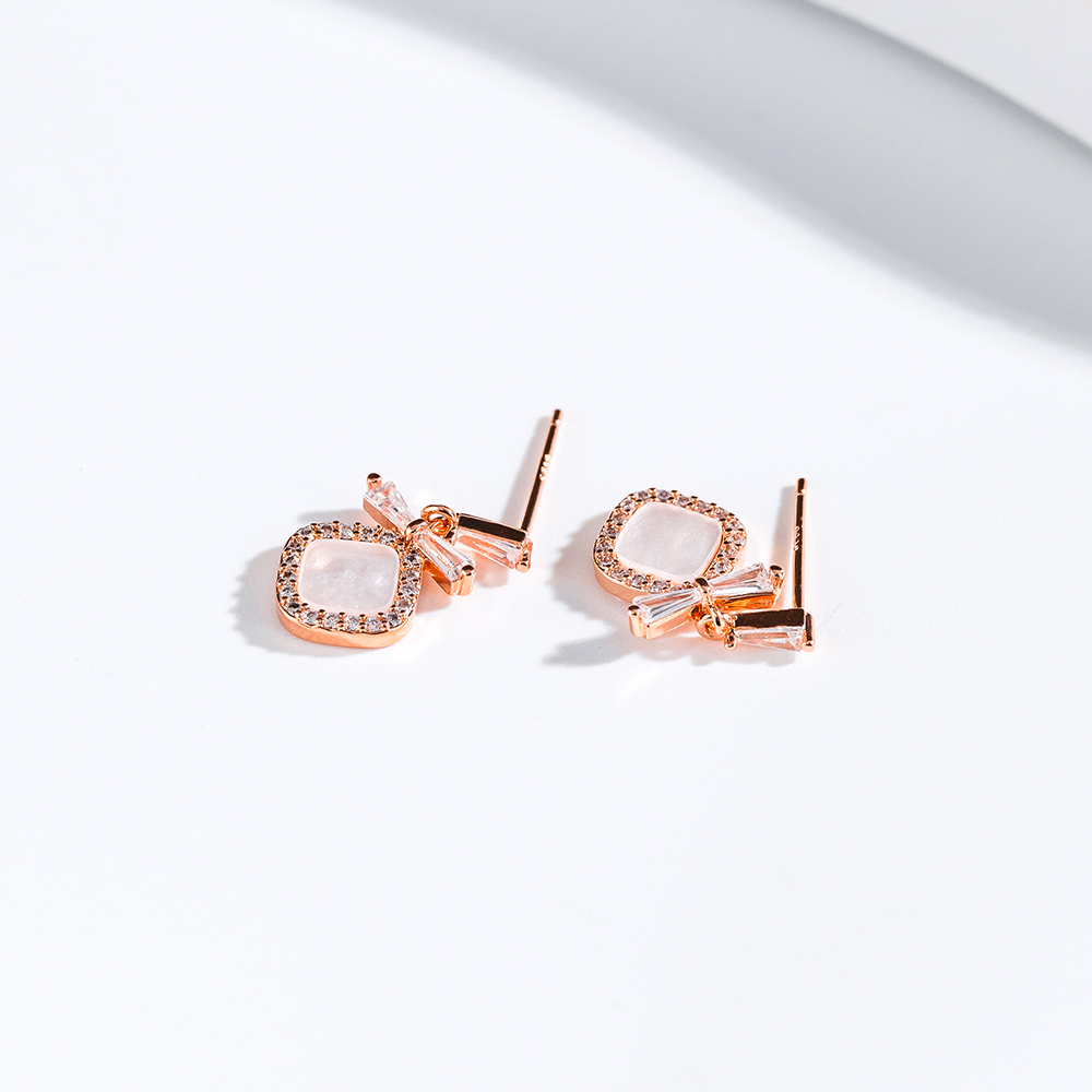 雅光方形耳環(J052L2Q001A) - JUJURY