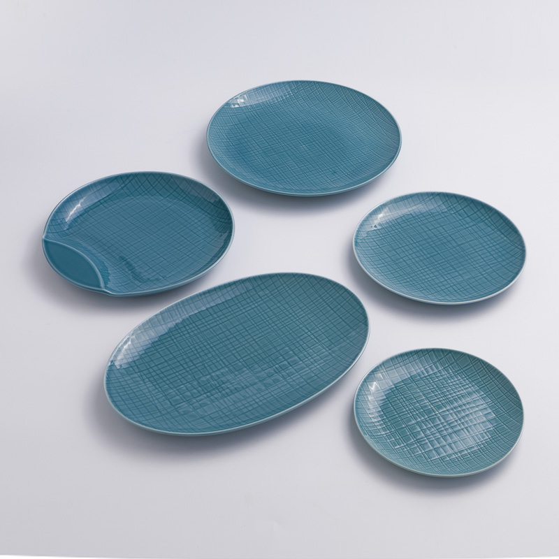 WAGA 湖水綠格 13cm 陶瓷正方碟｜單品_4