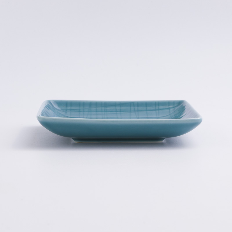 WAGA 湖水綠格 16cm 陶瓷正方盤｜單品_1