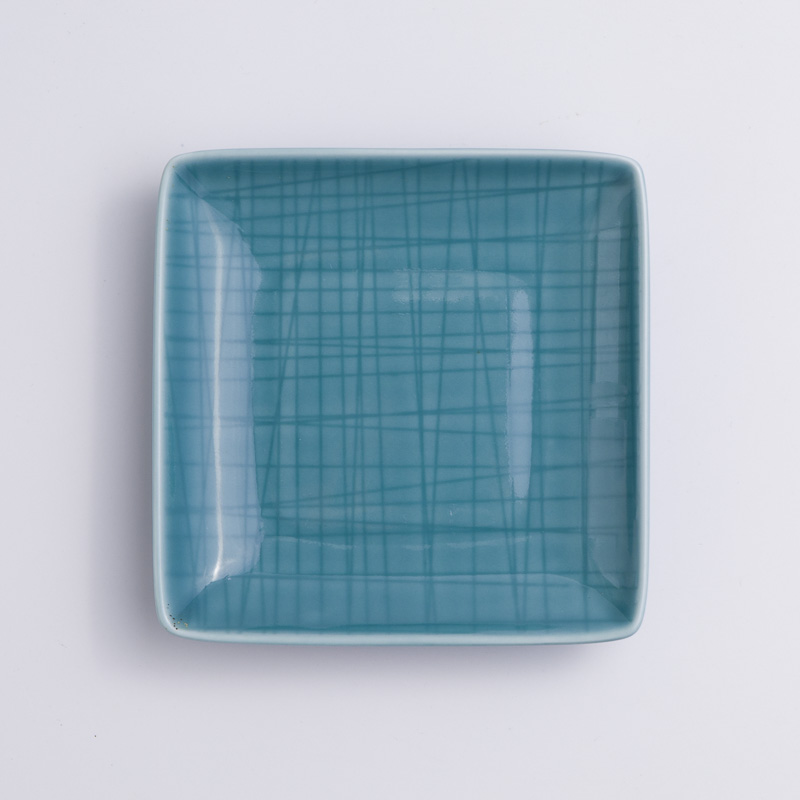 WAGA 湖水綠格 16cm 陶瓷正方盤｜單品_2