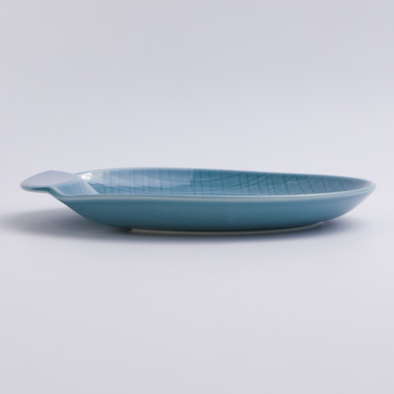 WAGA 湖水綠格 23cm 陶瓷手托圓盤｜單品_1