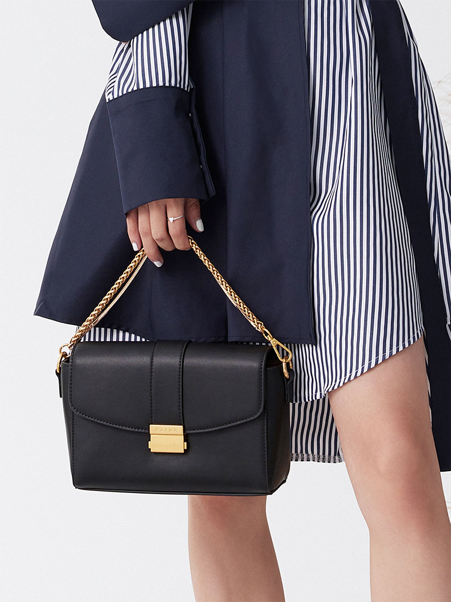 S'AIME 真皮3WAY雙鍊壓釦小方包｜ S'AIME東京企劃