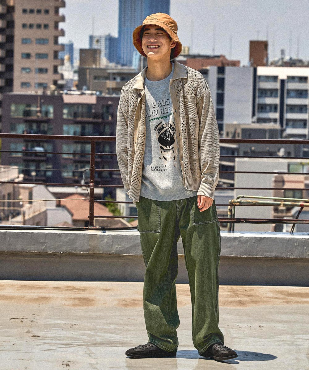 niko and男女JEANS丹寧牛仔刷色寬褲長褲-七色-496148