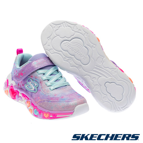 SKECHERS 女童系列燈鞋ETERNAL HEART LIGHTS (302696LLVMT) | 熱銷推薦