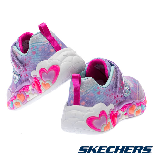 SKECHERS 女童系列燈鞋ETERNAL HEART LIGHTS (302696LLVMT) | 熱銷推薦
