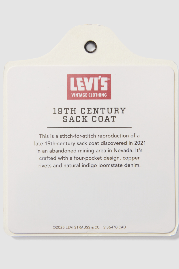 LEVI'S® VINTAGE CLOTHING 19th Sack Coat工裝外套/ Rinse原色/ LVC