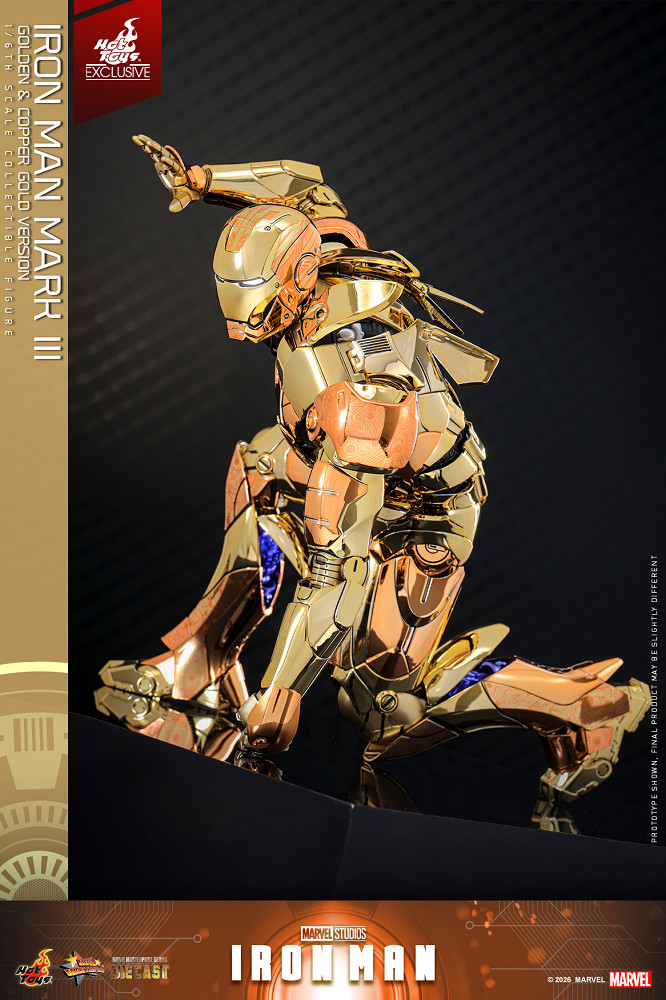 HOT TOYS MMS848D78 漫威鋼鐵人MK3 金色與古銅色電鍍限定版