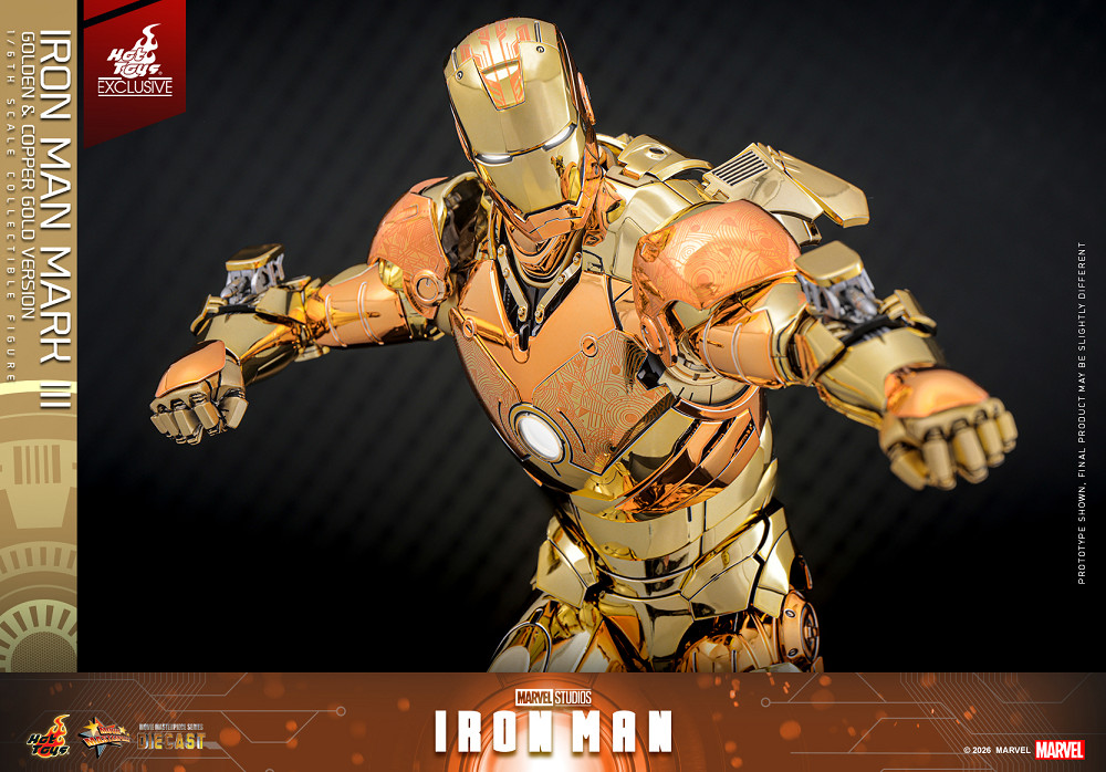 HOT TOYS MMS848D78 漫威鋼鐵人MK3 金色與古銅色電鍍限定版