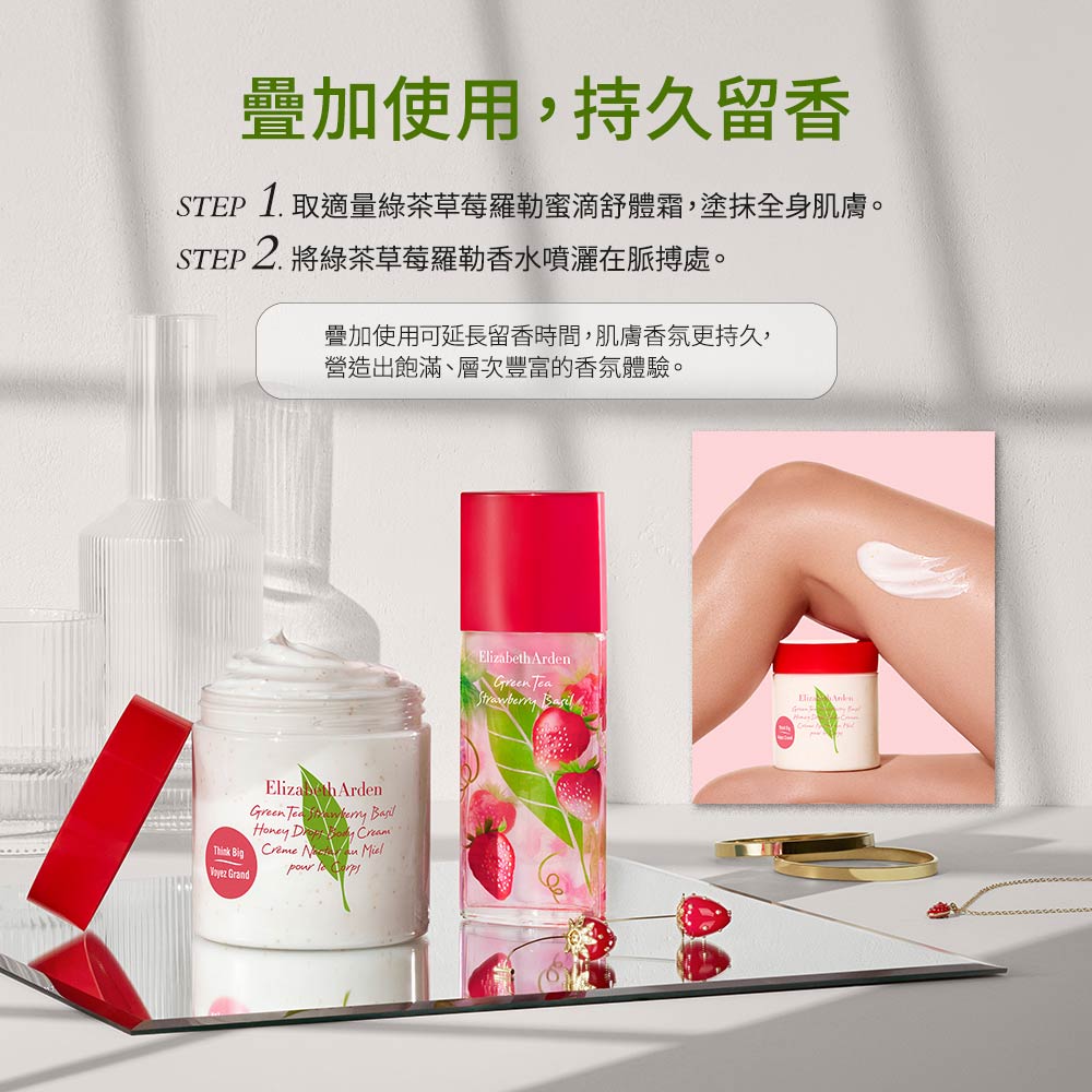 綠茶草莓羅勒蜜滴舒體霜500ml | 伊麗莎白雅頓Elizabeth Arden
