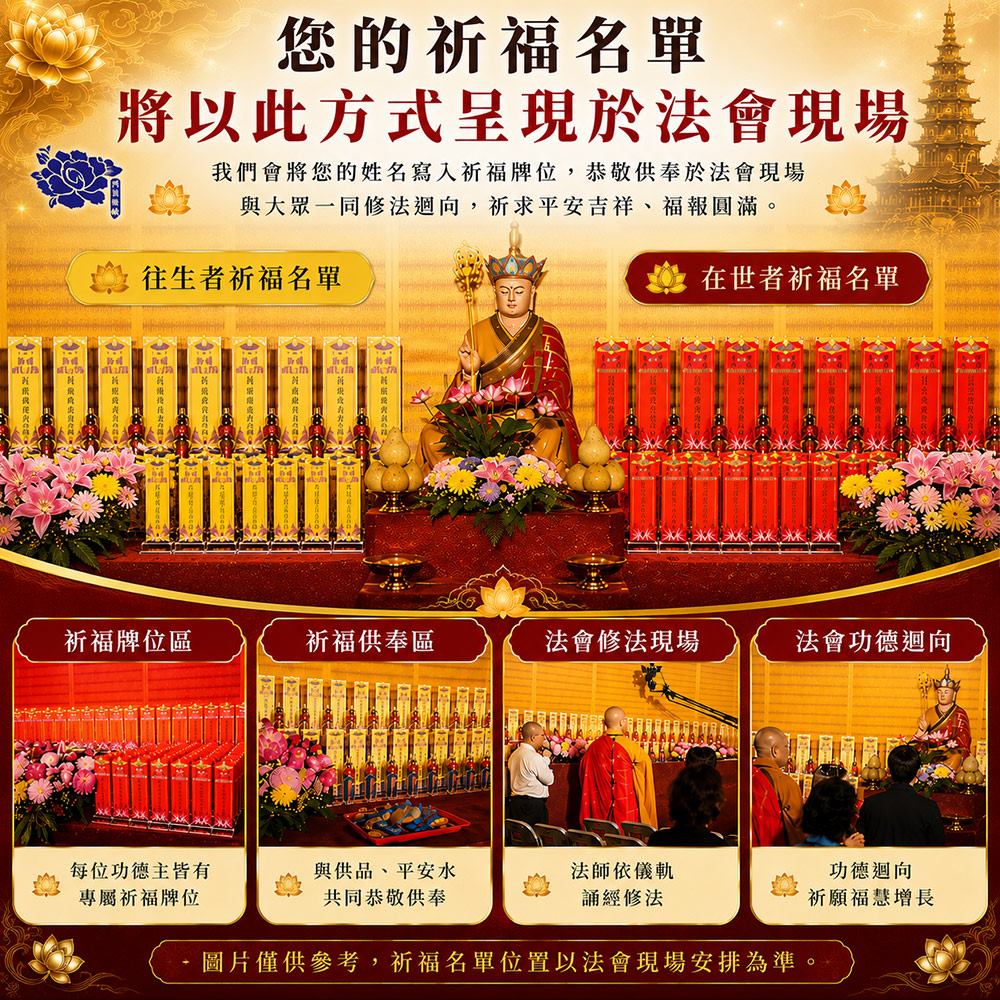 ☆2026大藏經普渡大法會-護法功德主(祈福名單10名)