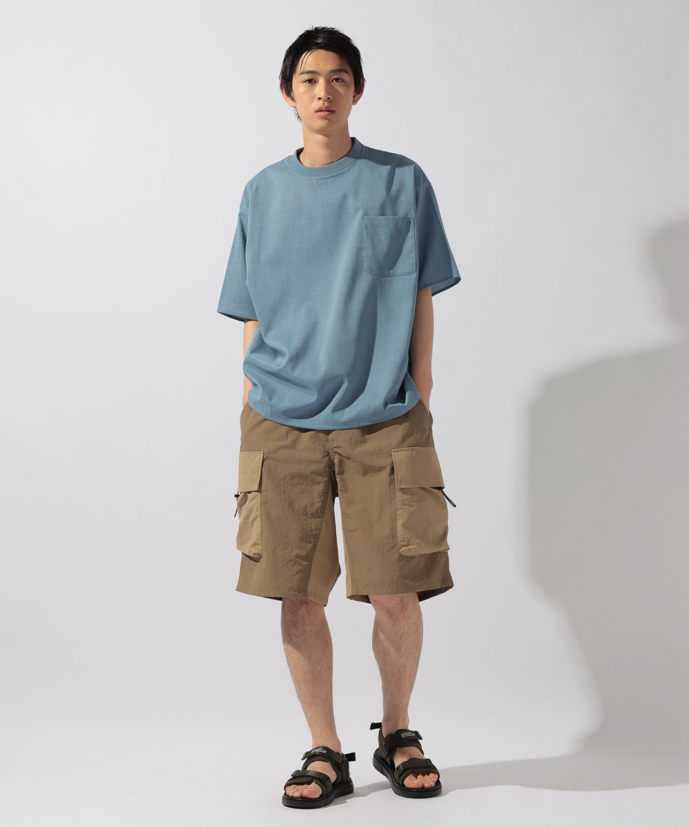 niko、ページ niko and男異色拼塊大口袋休閒短褲-三色-749310