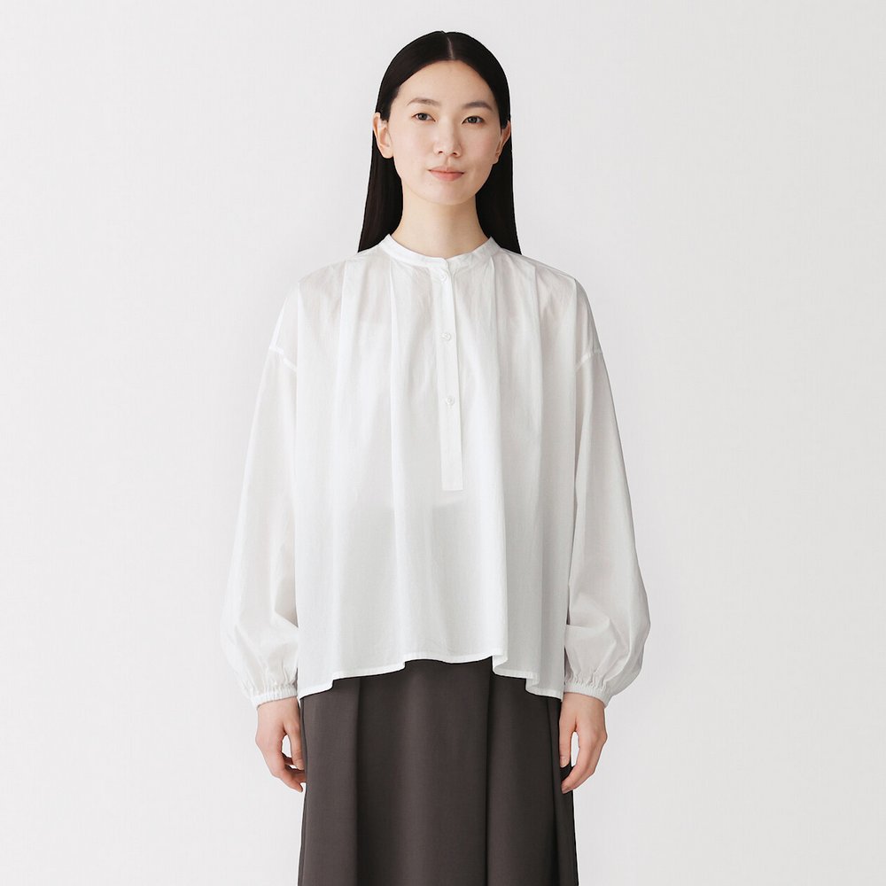 女直線剪裁套衫白色