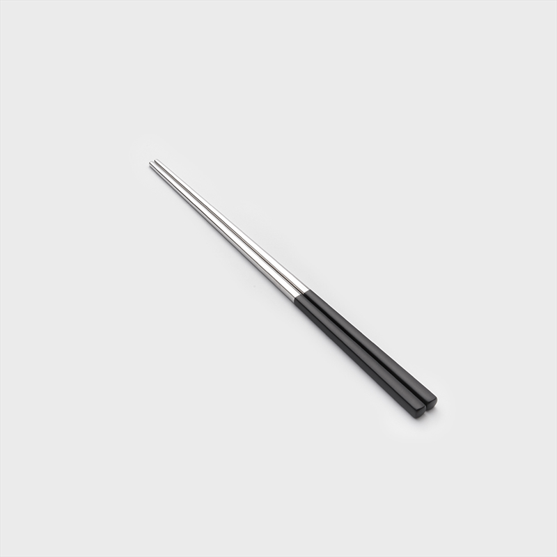 葡式 設計風潮 23.5cm 不銹鋼筷│黑銀│單品_1