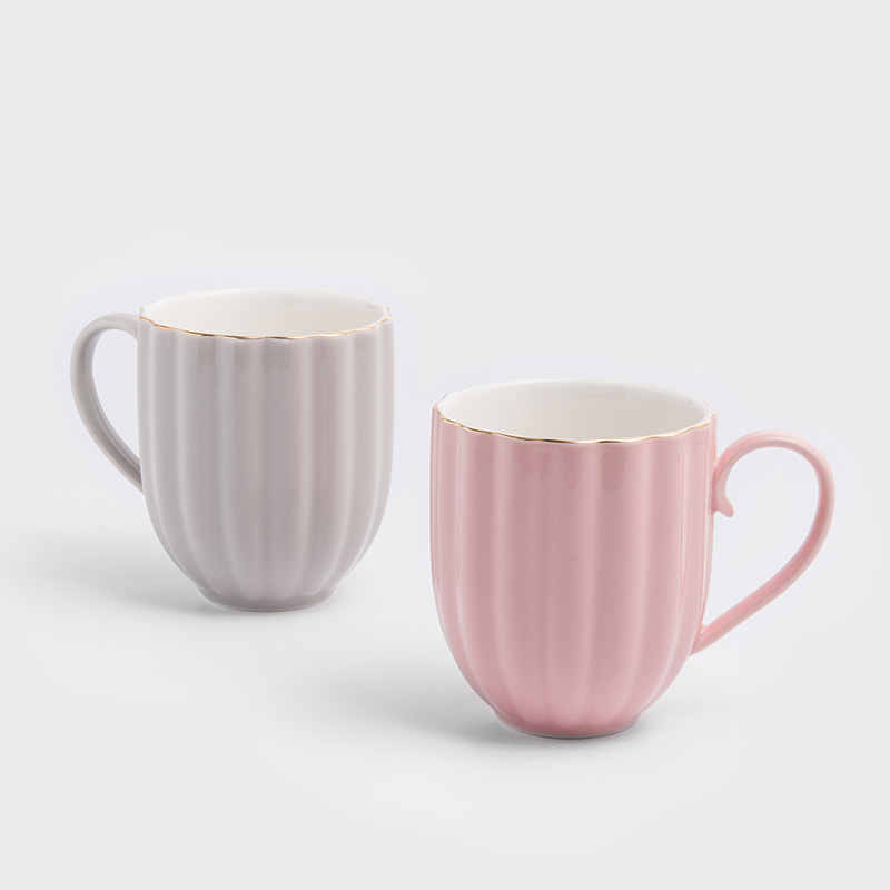 法式 金瓣夢遊 320ml 陶瓷茶杯｜銀灰│單品_3