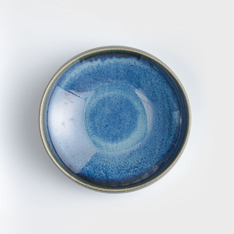 日式 紺青貓眼 16.5cm 陶瓷深盤│單品_0