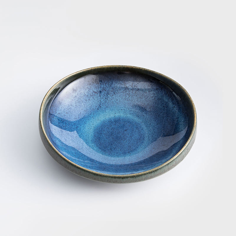 日式 紺青貓眼 16.5cm 陶瓷深盤│單品_1
