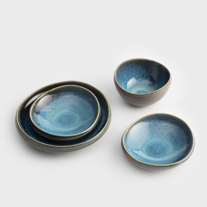 日式 紺青貓眼 16.5cm 陶瓷深盤│單品_3