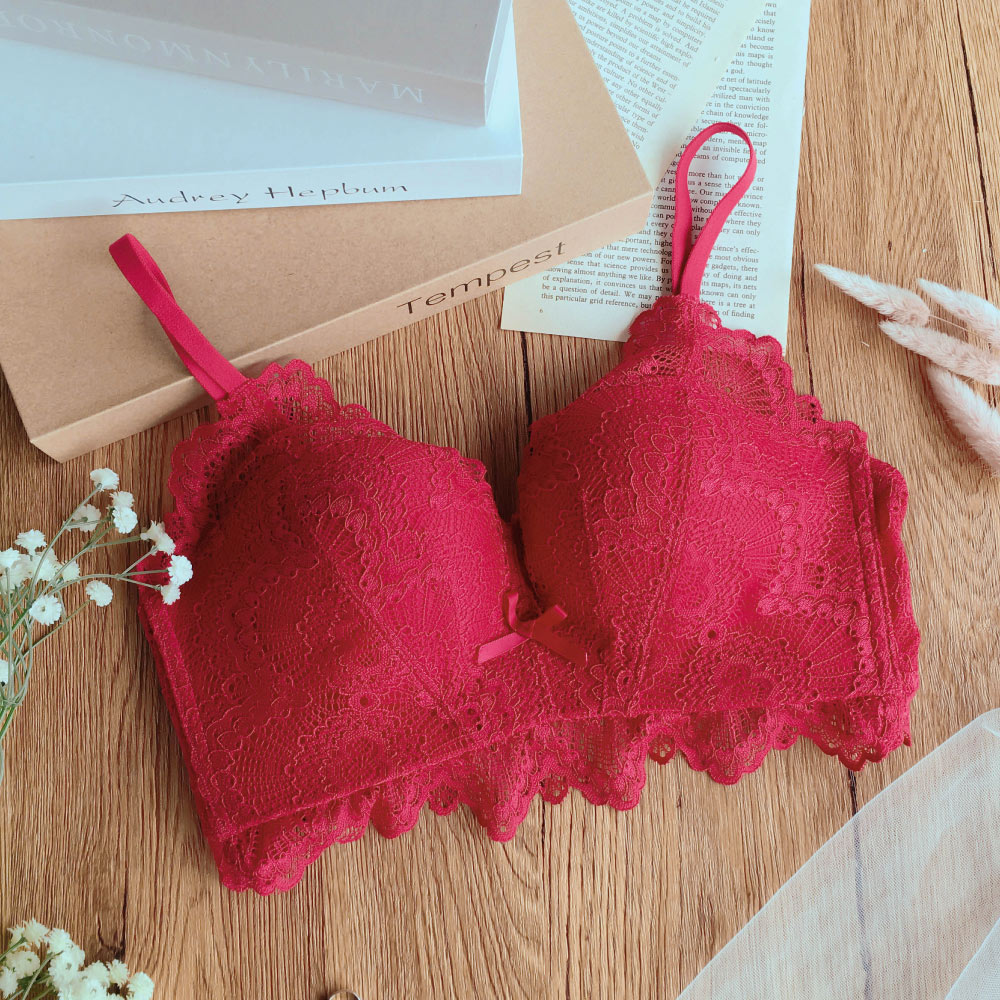 無鋼圈【獨家】蕾絲蘿兒-Mini Queen舒適包覆無鋼圈美型蕾絲單