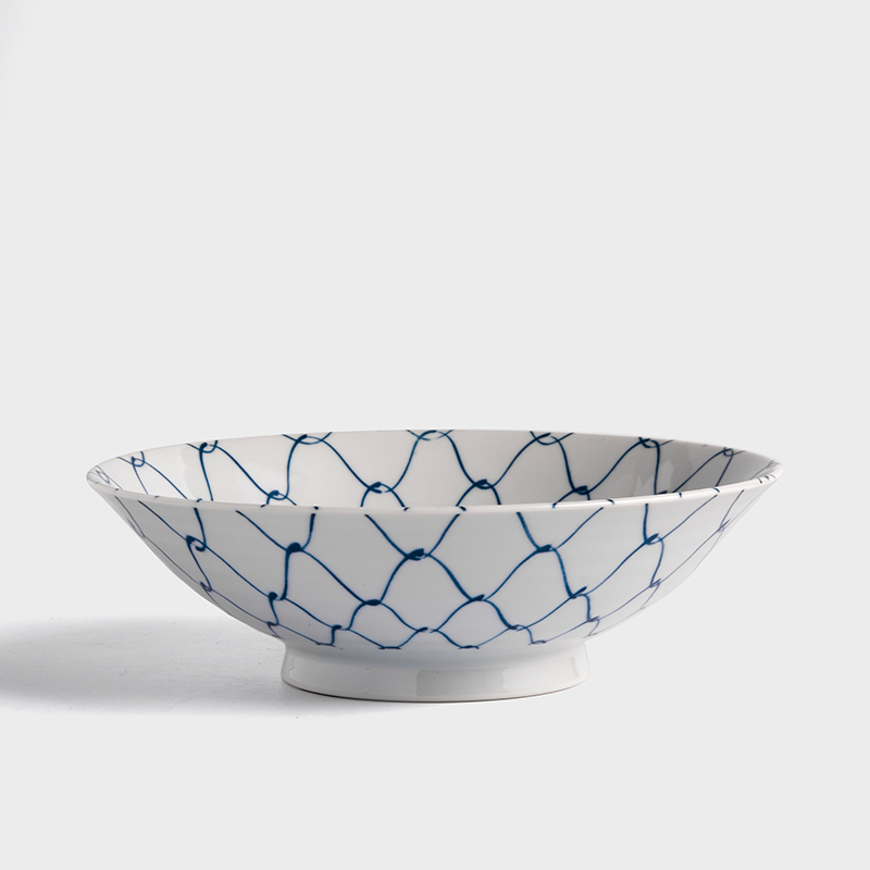 日式 清水網絡 25cm 陶瓷大碗｜藍染｜單品_0