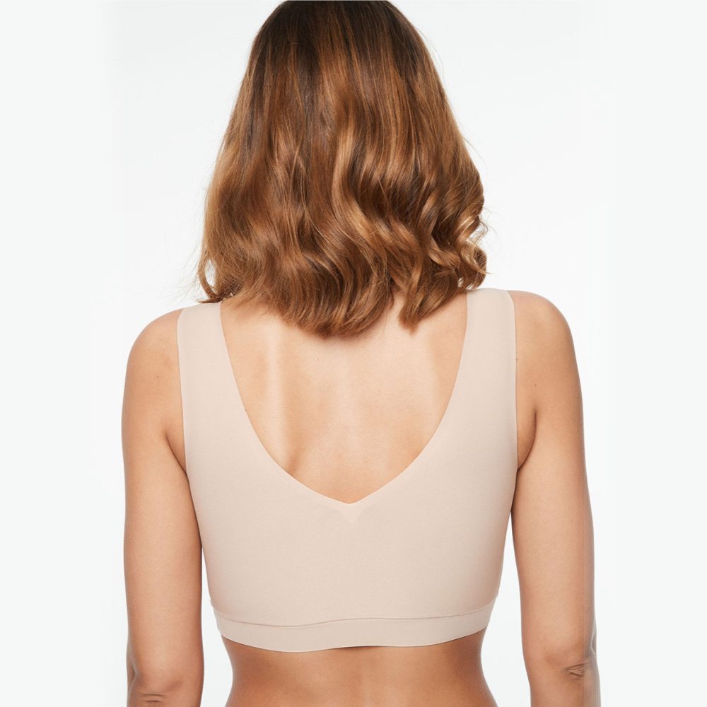 【Chantelle Lab】透氣涼感V領無痕內衣>XS-XXL>膚色(16A10_0WU)【Soft Stretch】_1